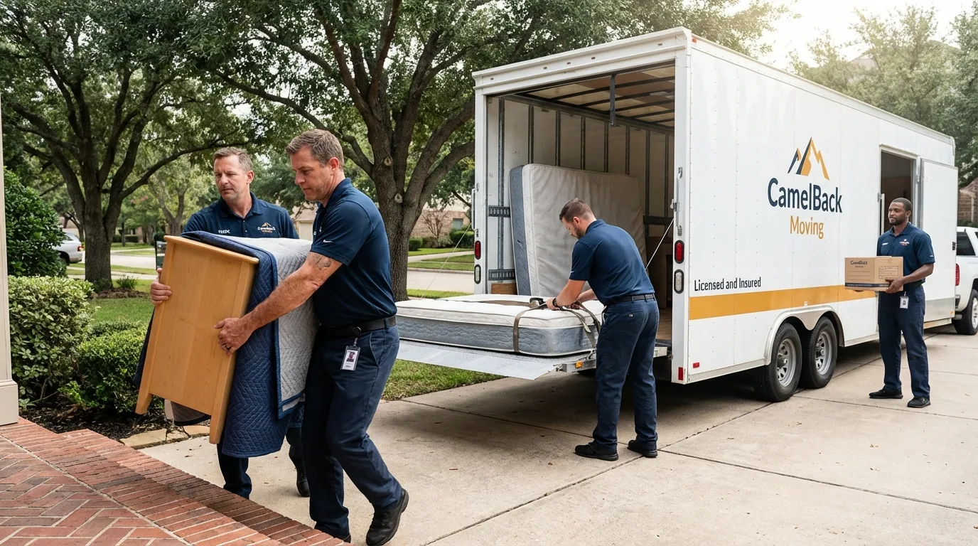 Crew loading residential truck for cross-state move from Cabo Rojo, PR